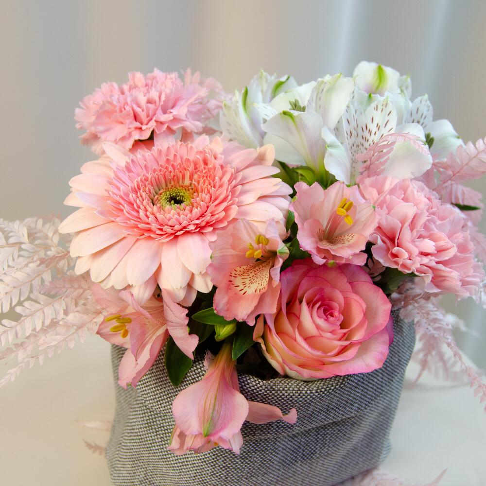 Розовый латте